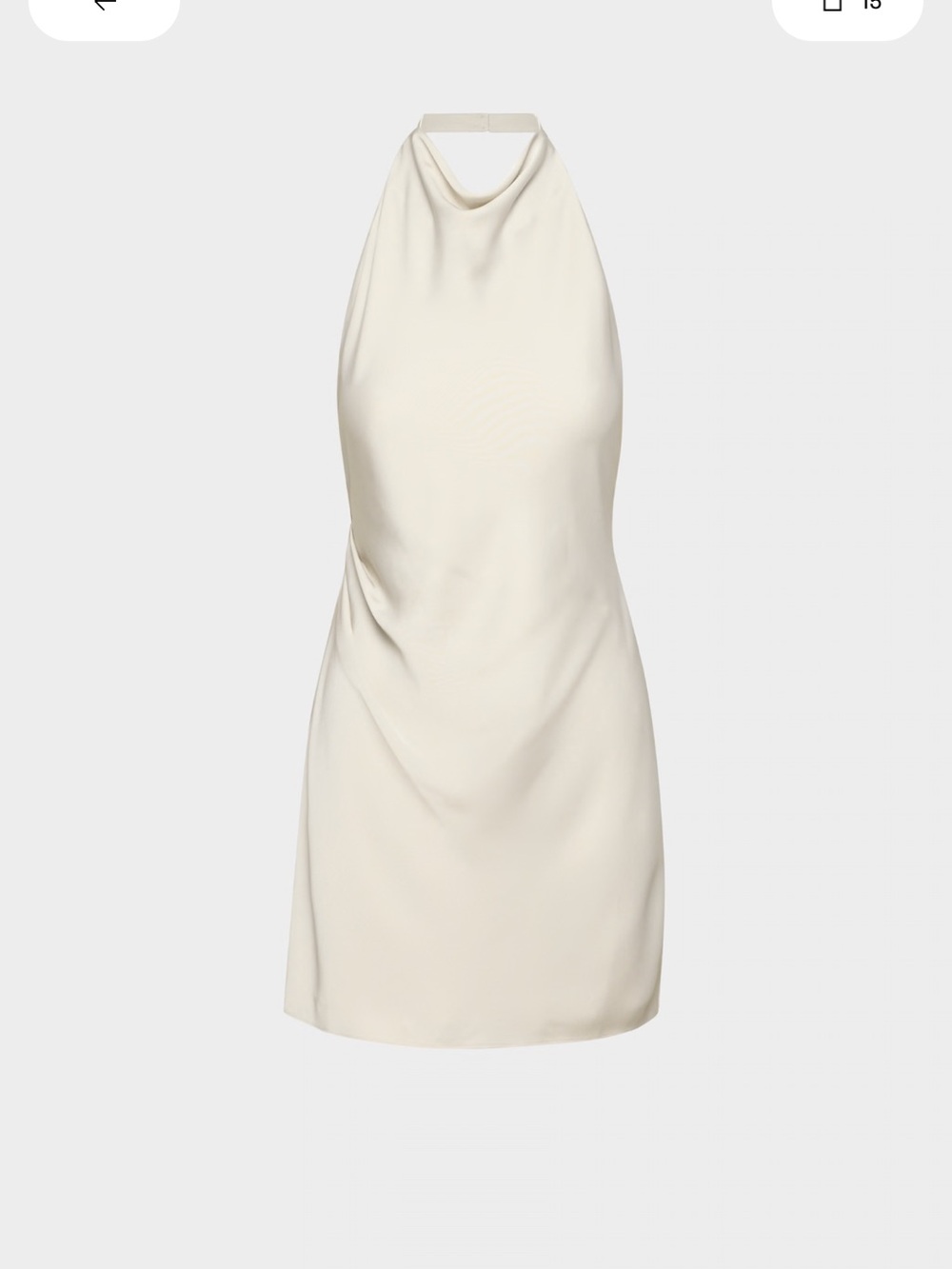 Audience Satin Mini Halter Dress